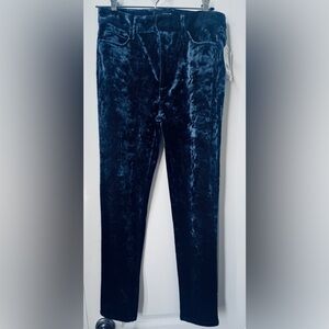 Joe's Jeans Velvet High-Rise Skinny Jeans - Deep Navy